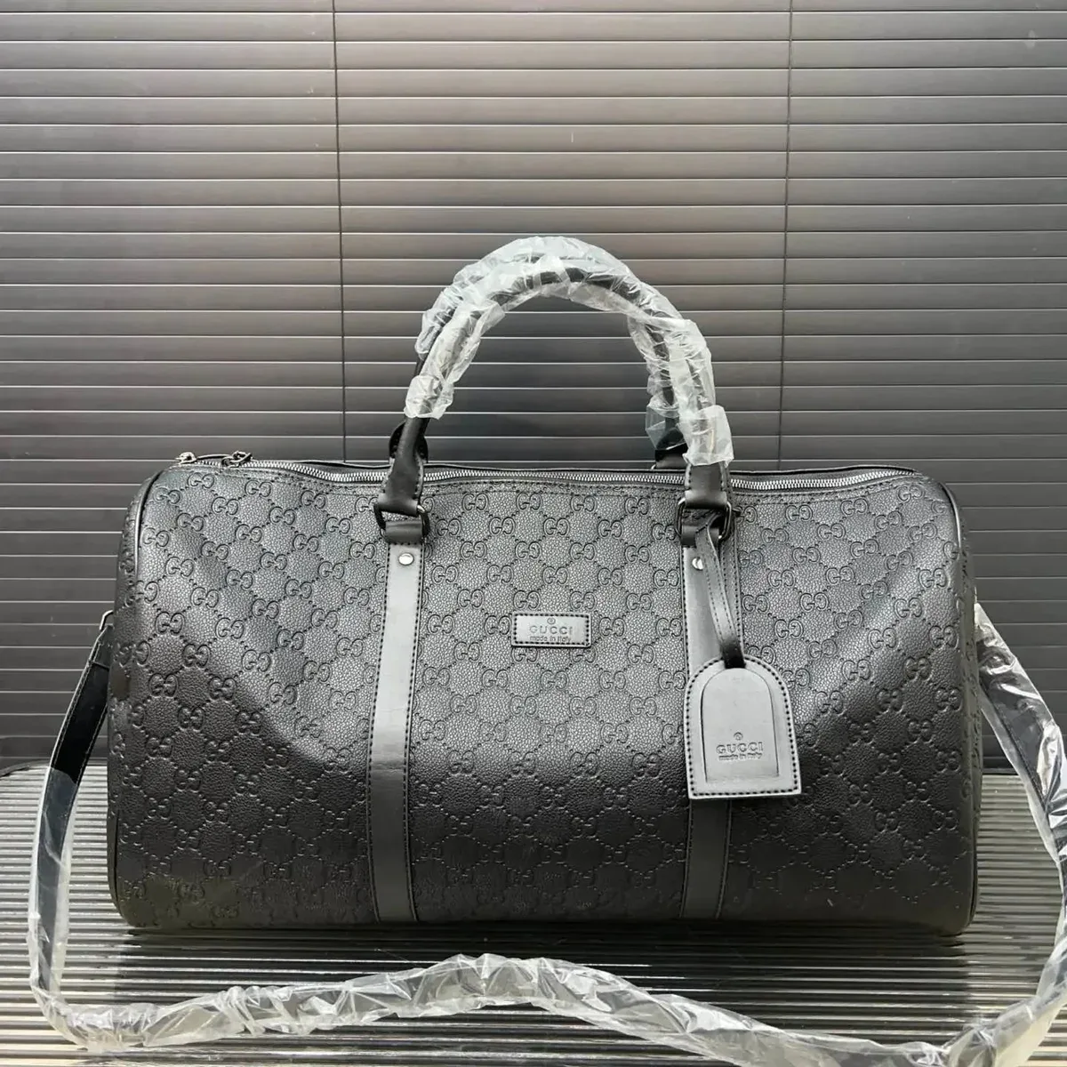 Gucci Gucci GG Supreme Black Travel Duffle Bag Black - 1