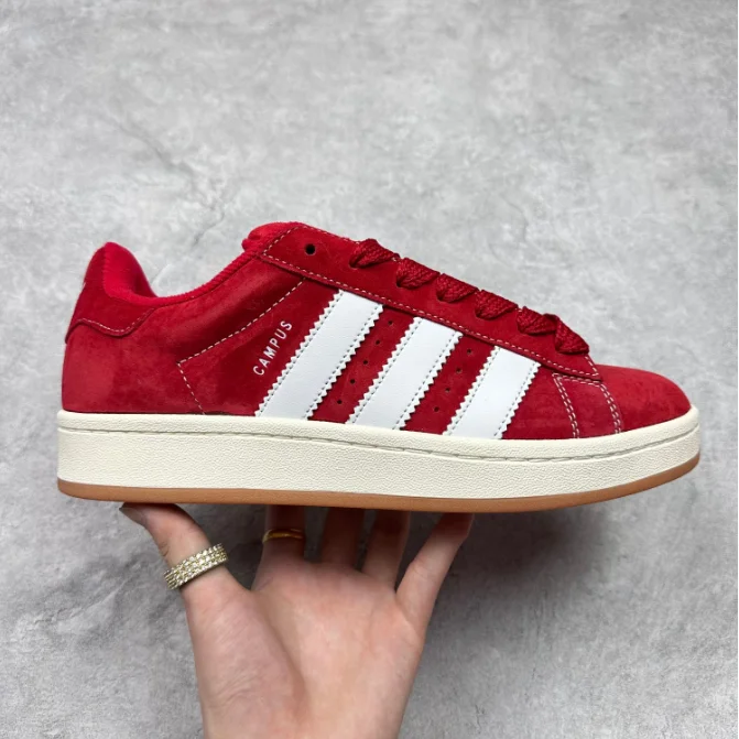 Adidas Adidas Campus Red/White/Gum Sneakers Red