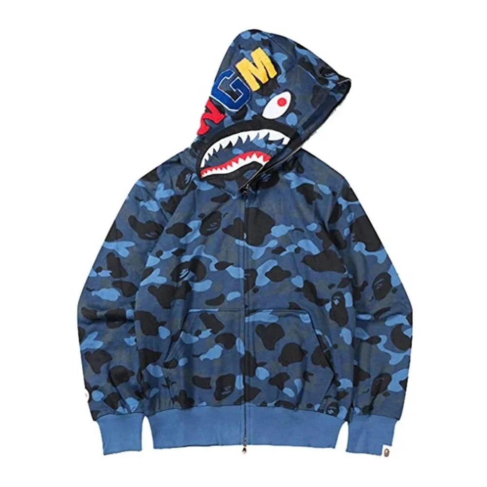 A Bathing Ape A Bathing Ape BAPE STA Blue Camo Hoodie Blue - 1