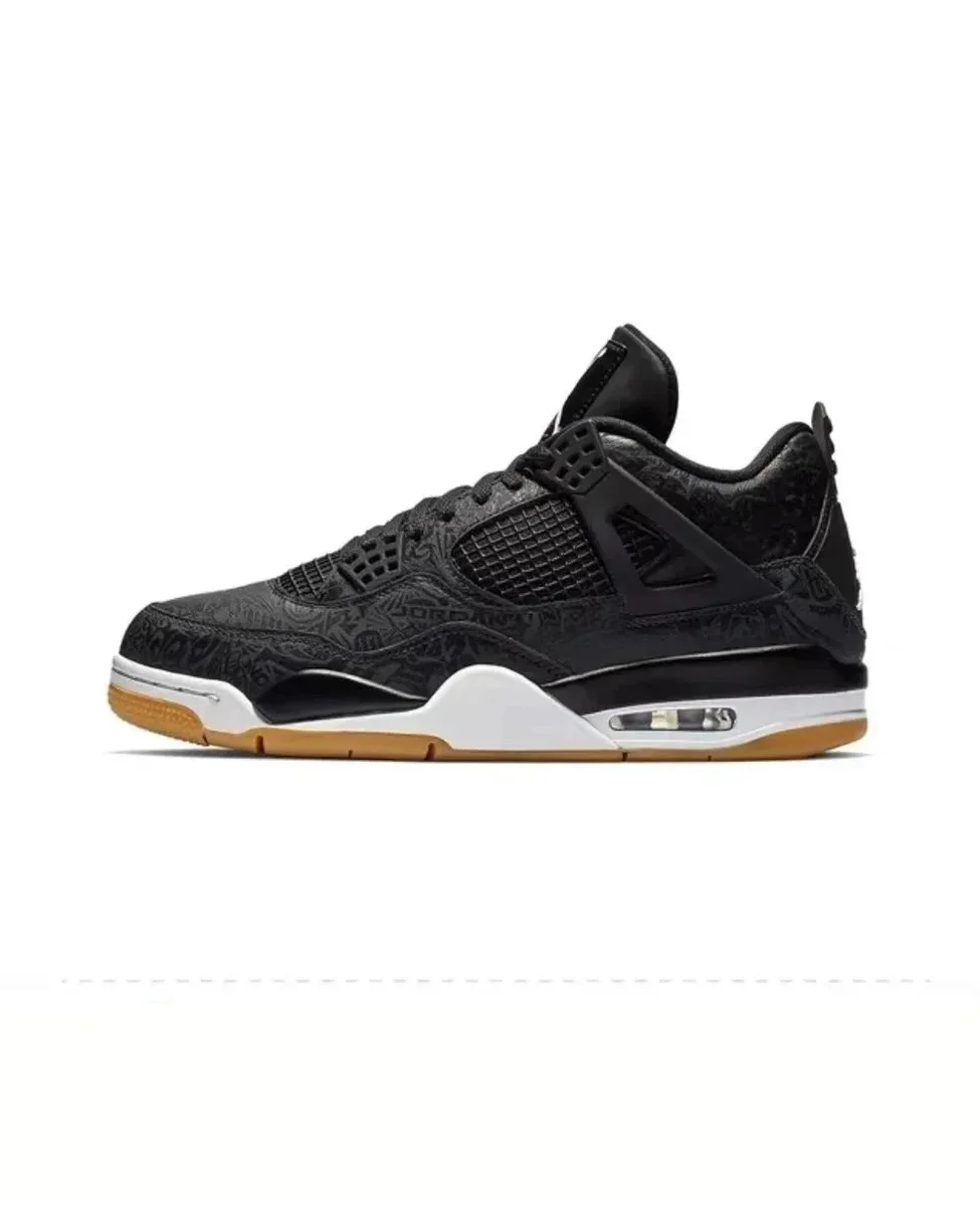 Jordan Jordan Air Jordan 4 Black/White/Gum Sneakers Black