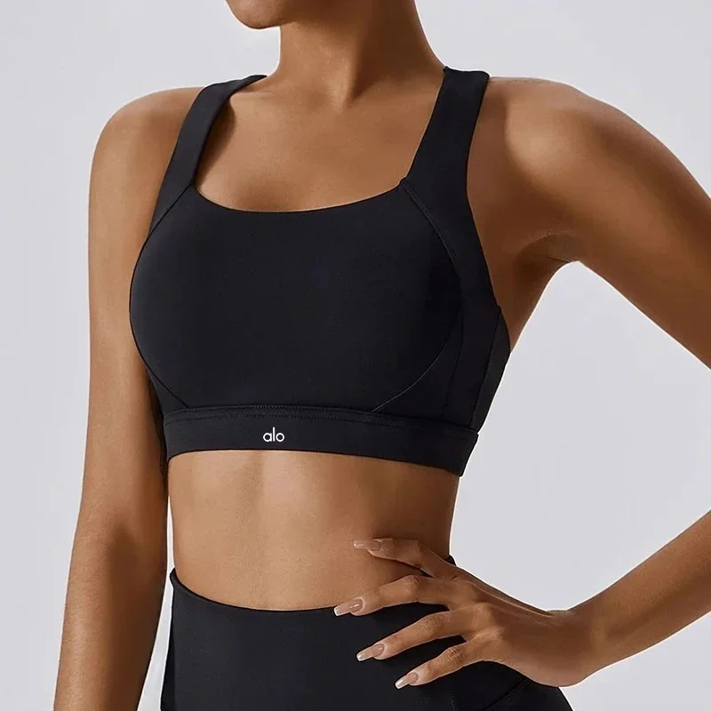 Alo Yoga Alo Advanced Support Sports Bra High Black Black - 1