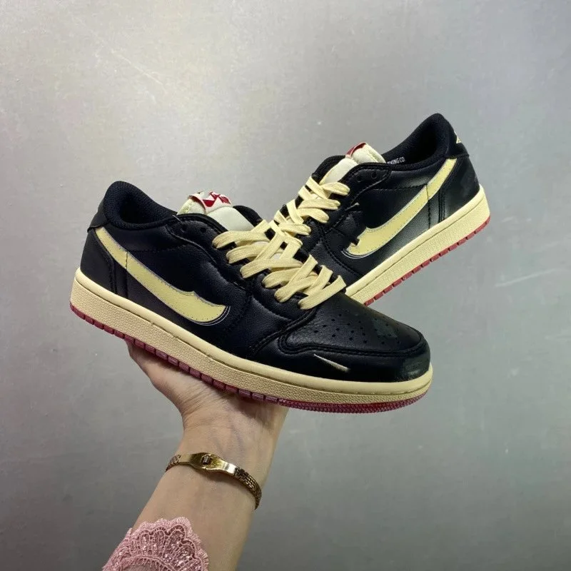 Nike Nike Air Jordan 1 Black Yellow Red Sneakers Black - 1