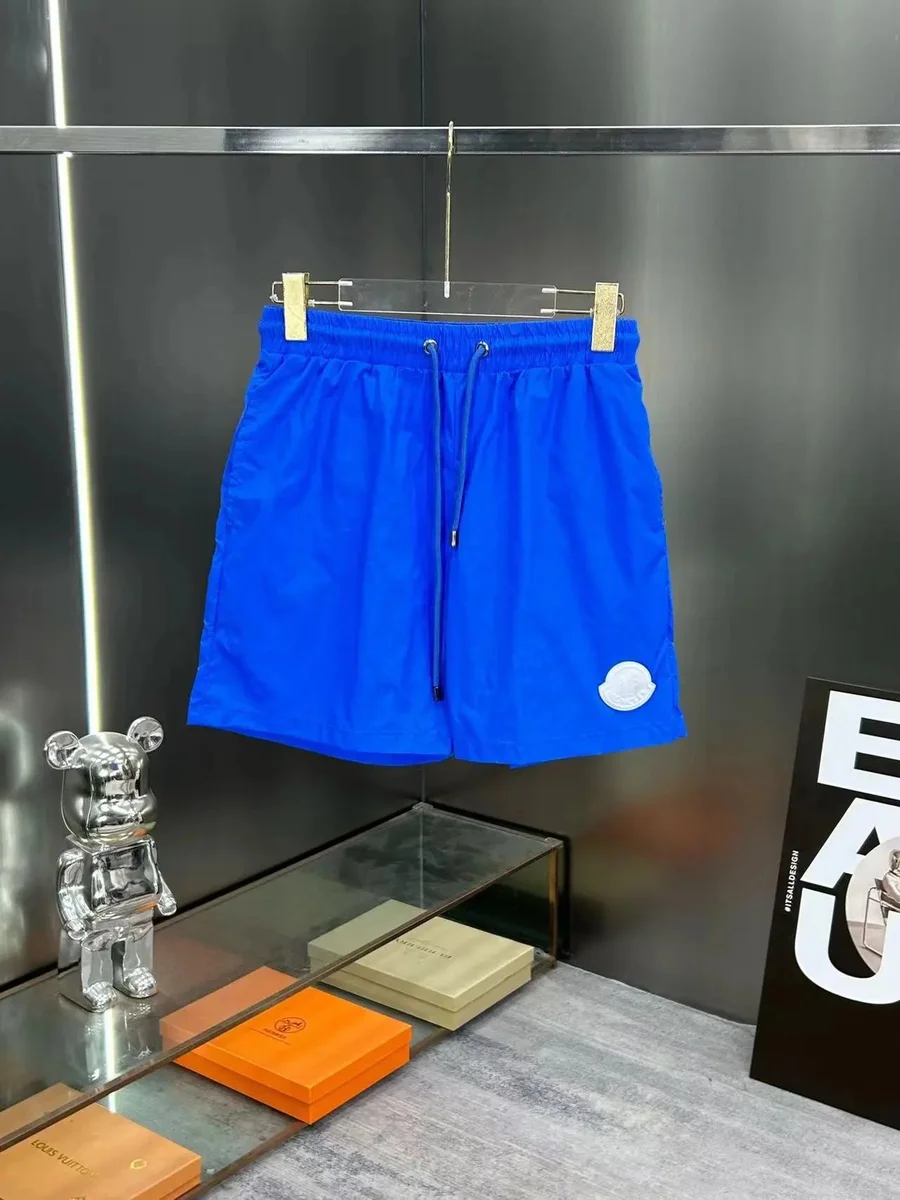 Moncler Moncler Blue Logo Shorts Blue