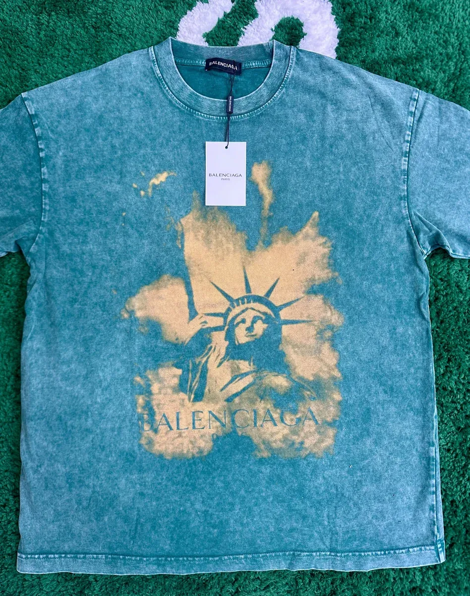 Balenciaga Balenciaga Statue of Liberty T-Shirt 1浅蓝 T-Shirts Blue - 1
