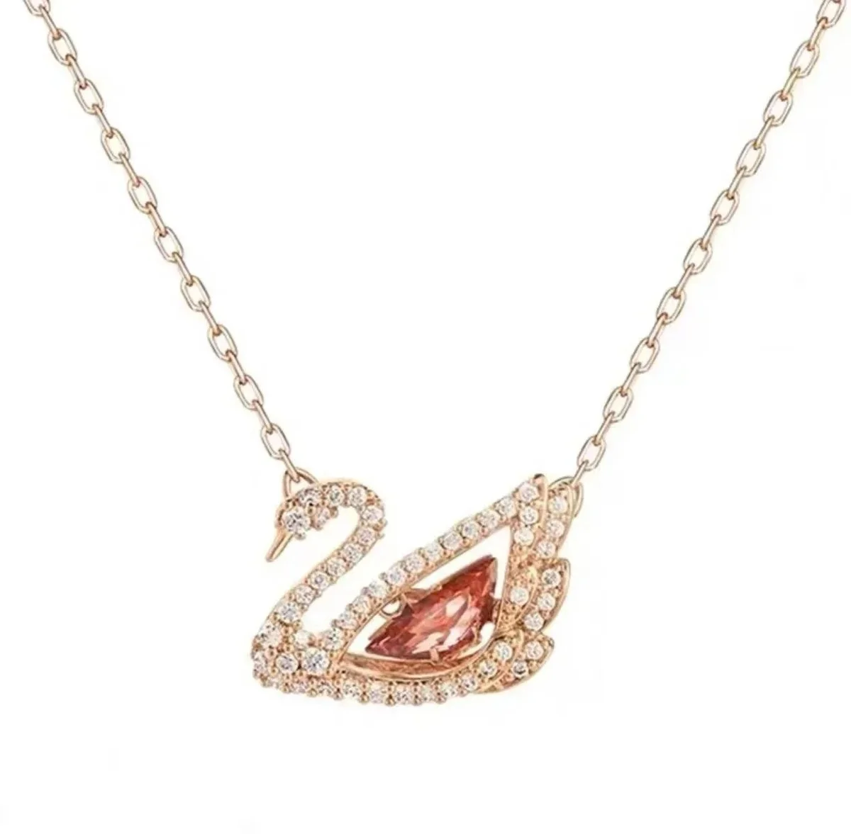 Swarovski Swarovski Swan Pink Crystal Necklace Pink