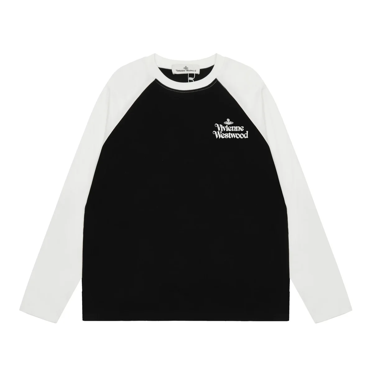 Vivienne Westwood Vivienne Westwood Orb Black/White Raglan Long-Sleeve T-Shirt Black