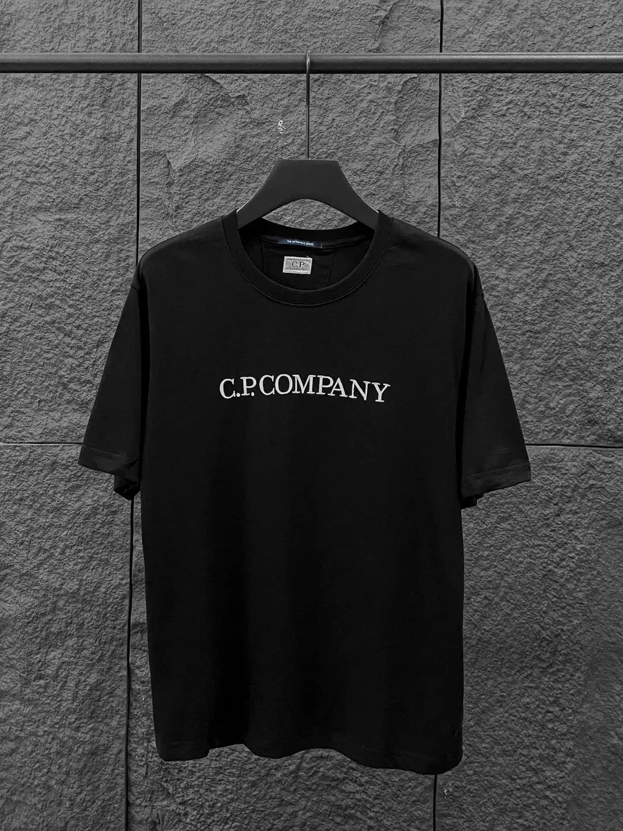 CP Company C.P. Company Black Logo T-Shirt Black - 1