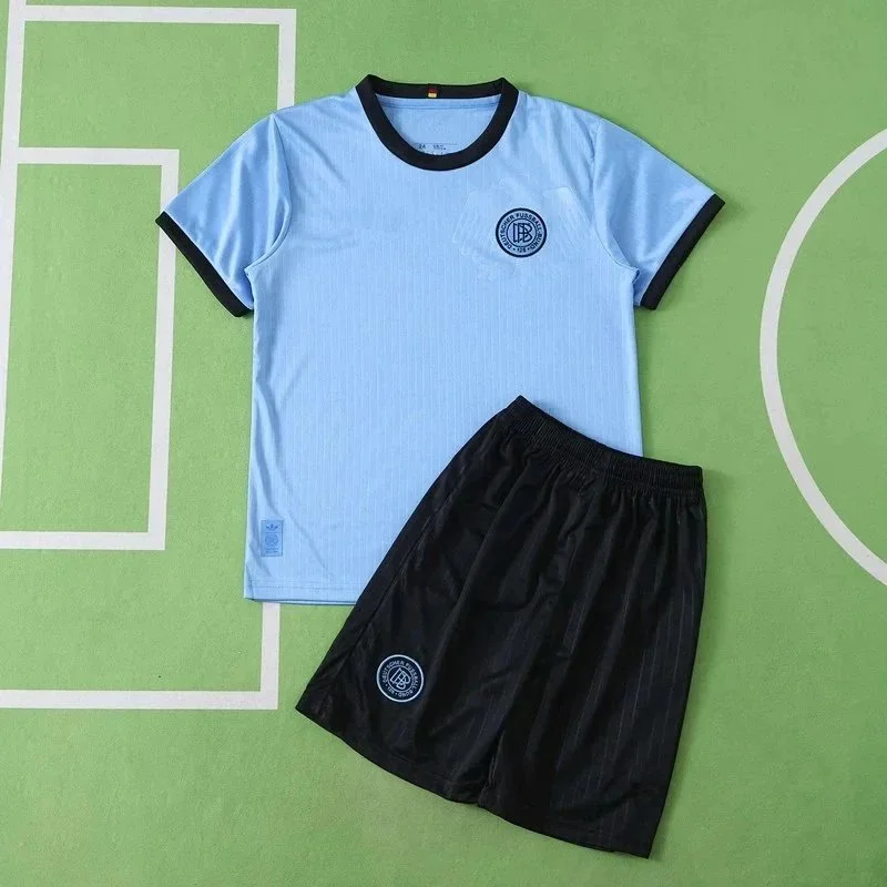 Adidas Adidas Classic Football Light Blue & Black Jersey Set Blue - 1