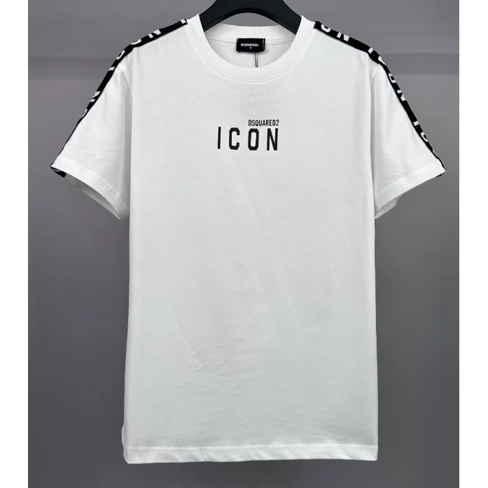 DSQUARED2 DSQUARED2 Icon White/Black Tape T-Shirt White