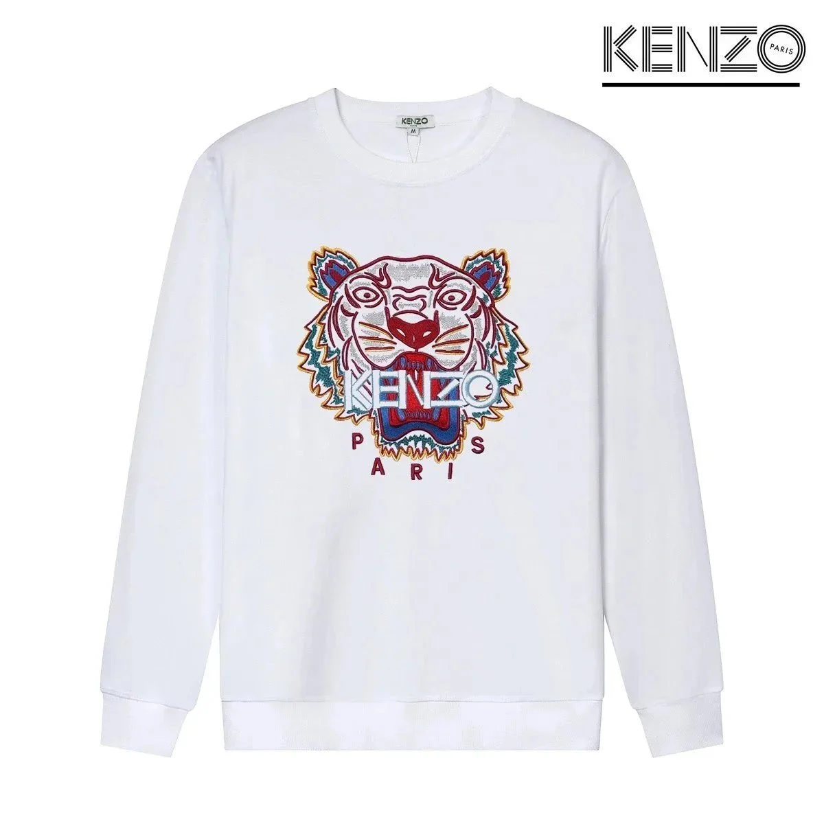 Kenzo Kenzo White Tiger Embroidery Sweatshirt White - 1