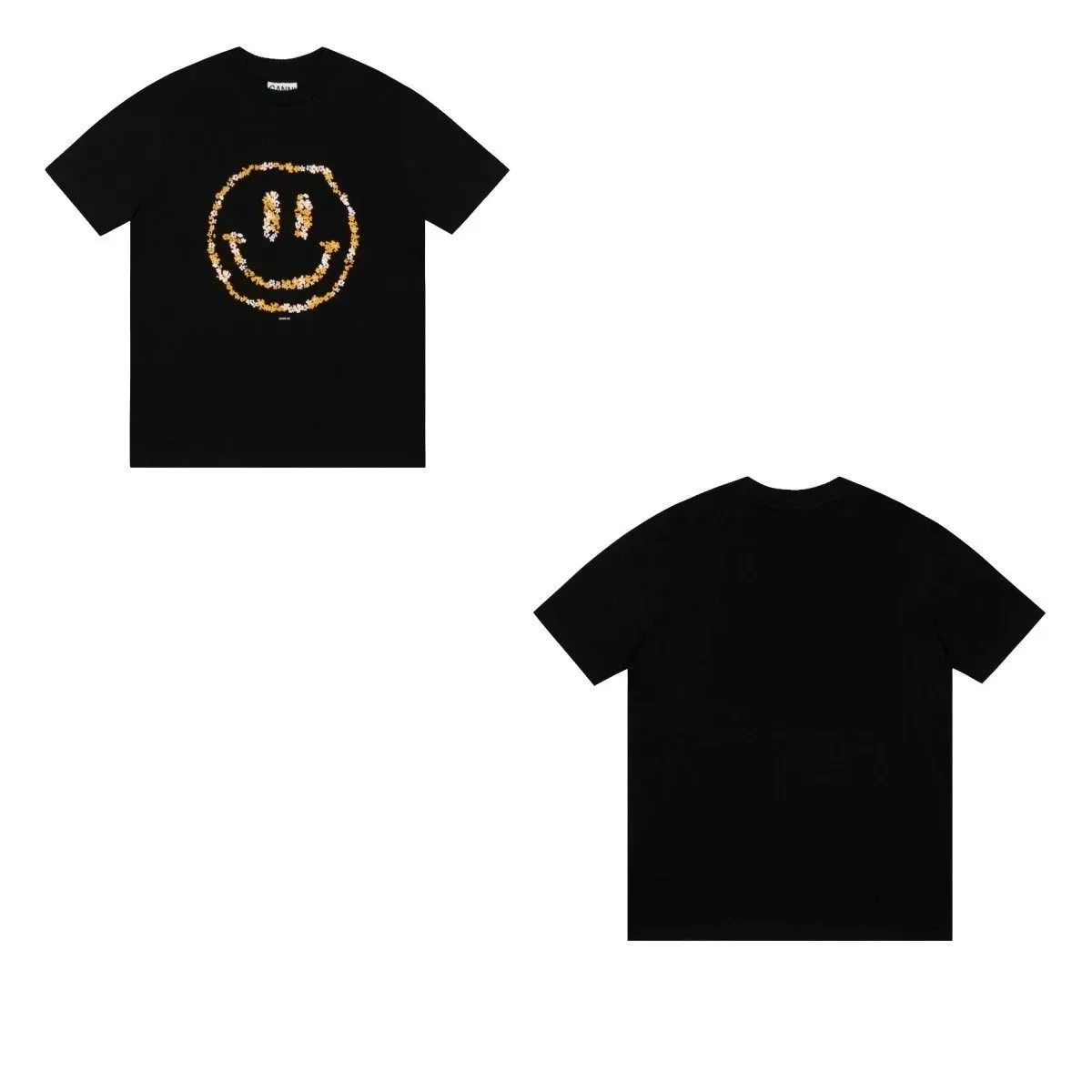 Other Black GA11 Smile Face T-Shirt Black - 1