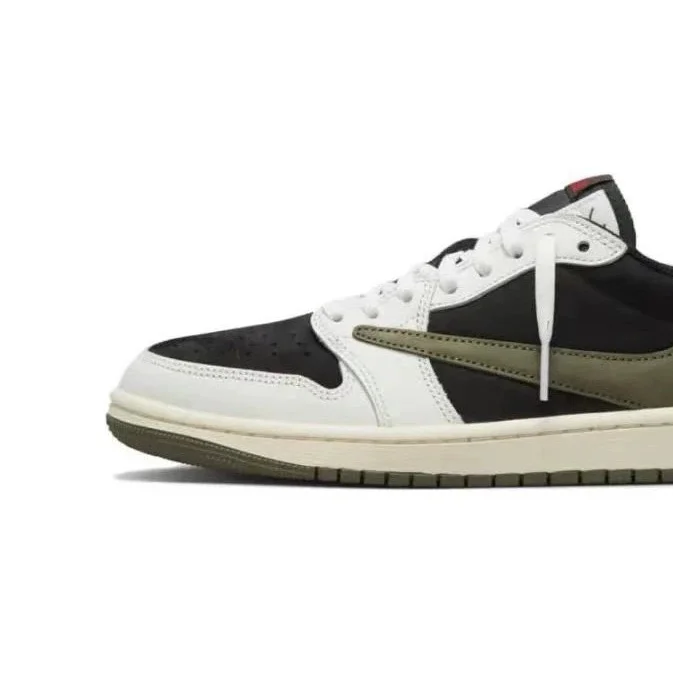 Jordan Air Jordan 1 Low Black Olive Green Sneakers Black - 1