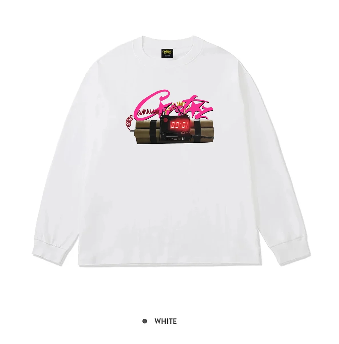 Other White 'Crate' Graphic Long Sleeve T-Shirt White - 1