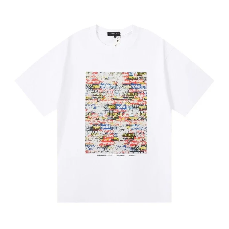 Purple Brand Purple Brand P001 White Graphic T-Shirt White - 1