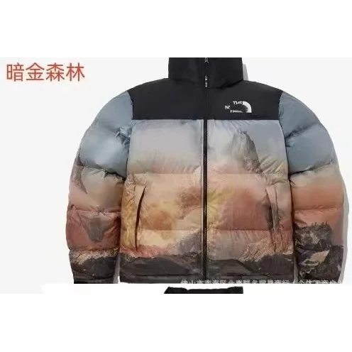 The North Face The North Face Nuptse Mountain Print Parka Multicolor - 1