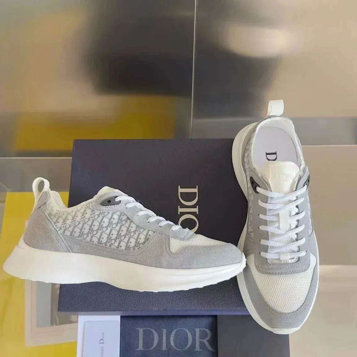 Dior Dior B23 Light Grey/White Sneakers Grey