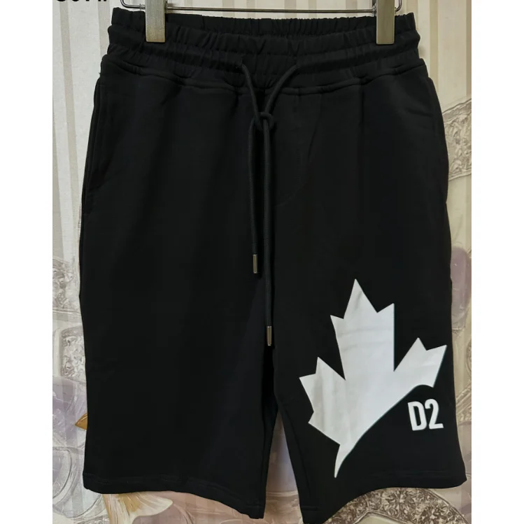 DSQUARED2 DSQUARED2 Black/White Maple Leaf Shorts Black