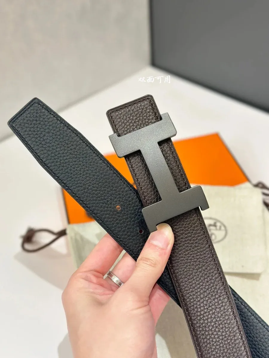 Hermès Hermès Constance Brown/Black Double-Sided Belt Brown
