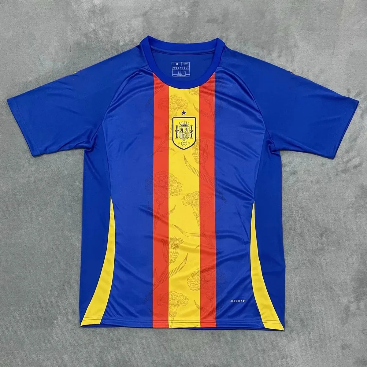 Adidas Adidas Classic Football Spain Jersey Blue Yellow Red Blue - 1