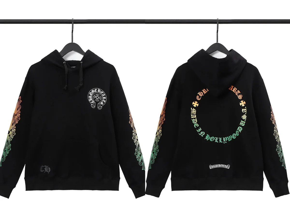 Chrome Hearts Chrome Hearts Black Gradient Print Hoodie Black - 1