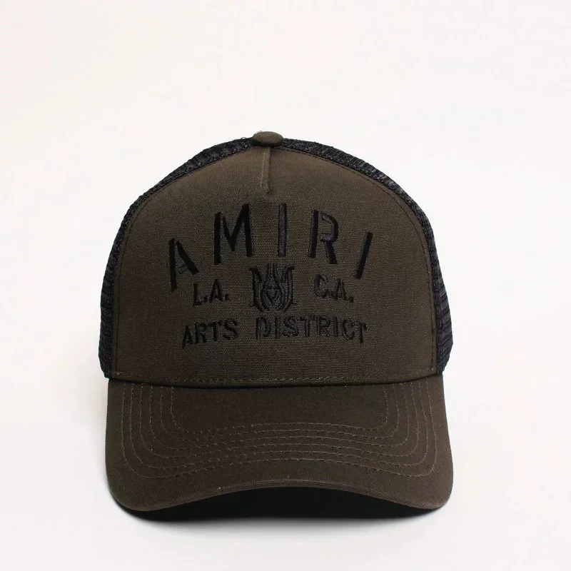 Amiri Amiri Arts District Olive Trucker Hat Brown - 1