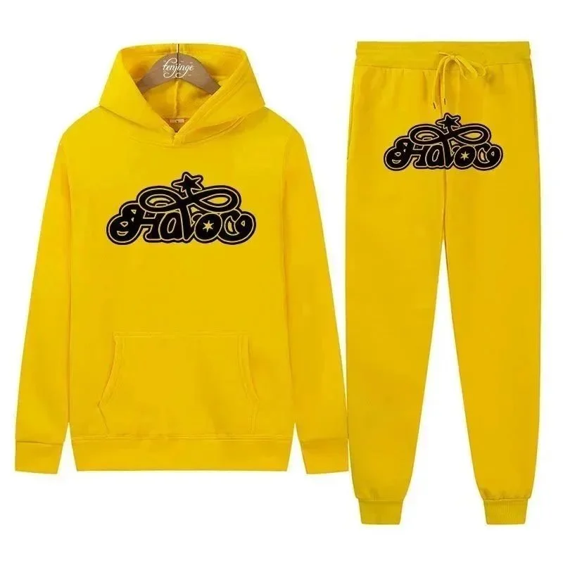 Other Unisex Yellow 'Fatoo' Graphic Tracksuit Set Yellow - 1