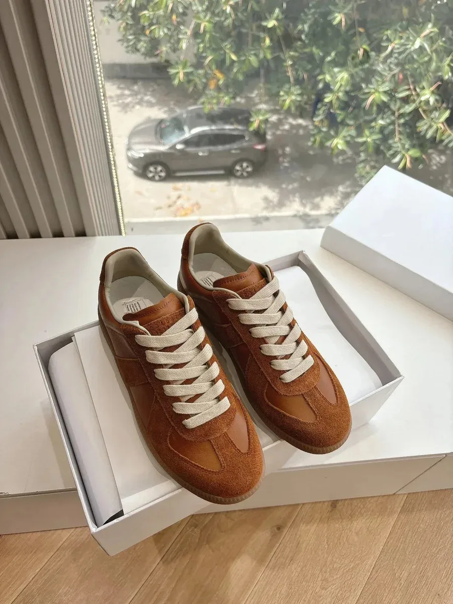 Maison Mihara Yasuhiro Maison Mihara Yasuhiro MMY Blakey Tan Suede Sneakers Brown