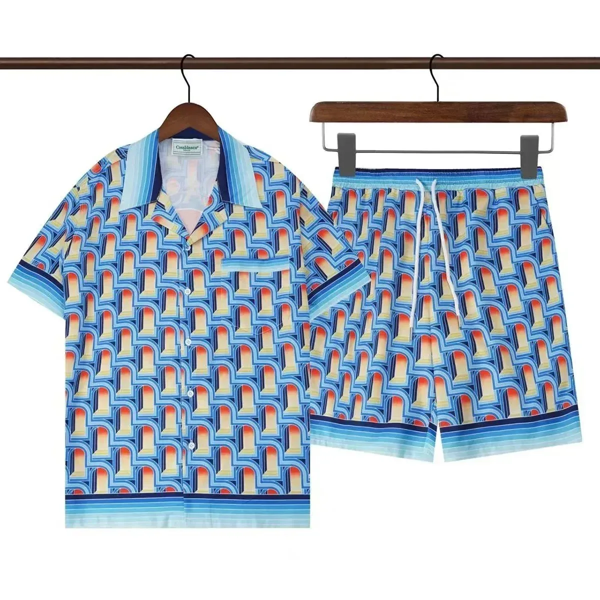 Other Blue Multi Geometric Print Co-ord Set Blue - 1