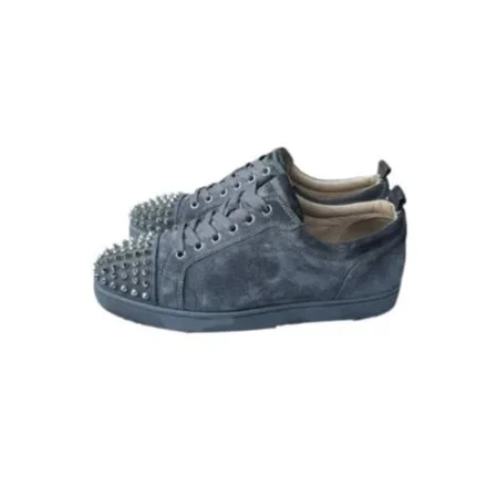 Christian Louboutin Christian Louboutin Louis Spiked Sneakers Dark Grey Grey - 1