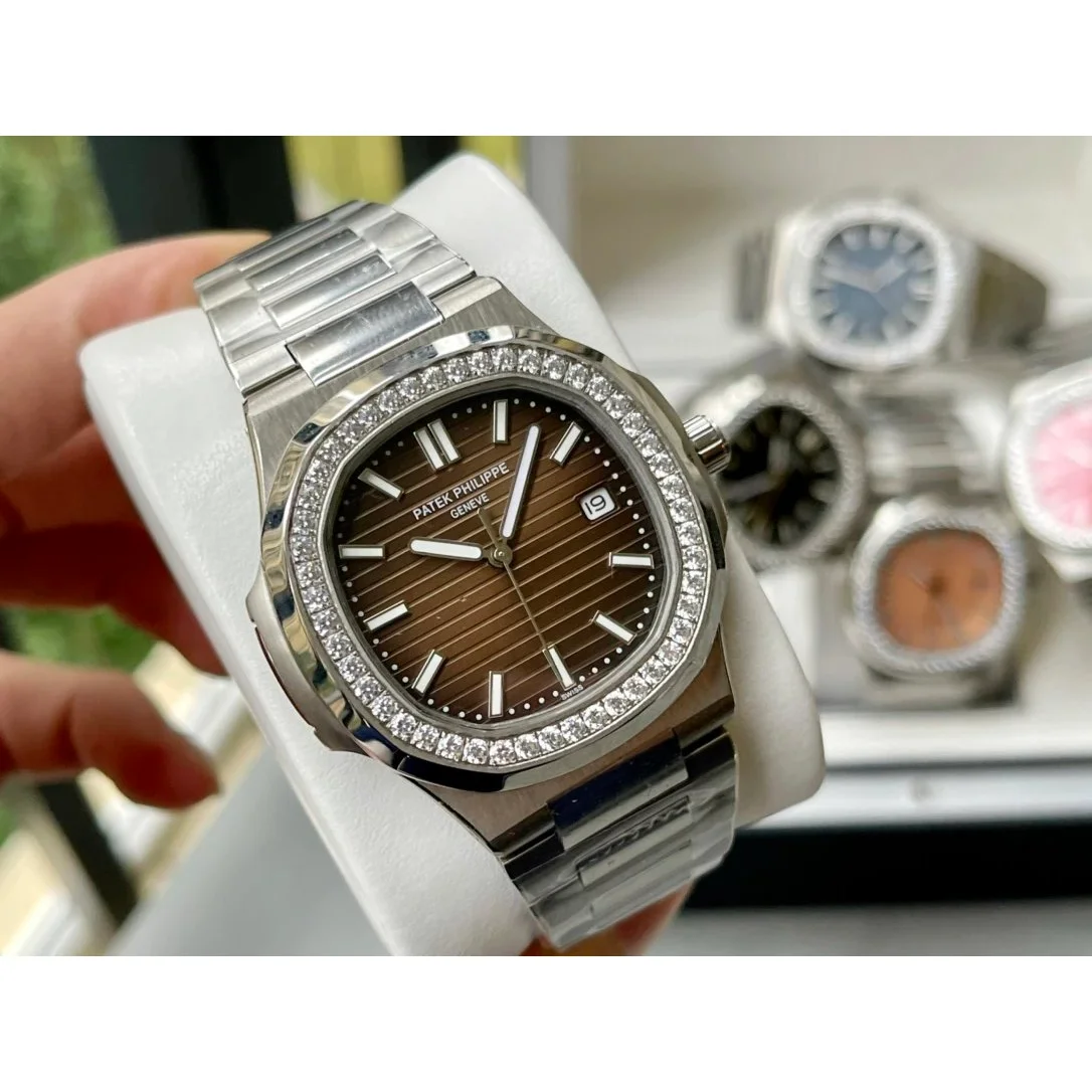 Patek Philippe Patek Philippe Nautilus Brown Diamond Bezel Watch Brown