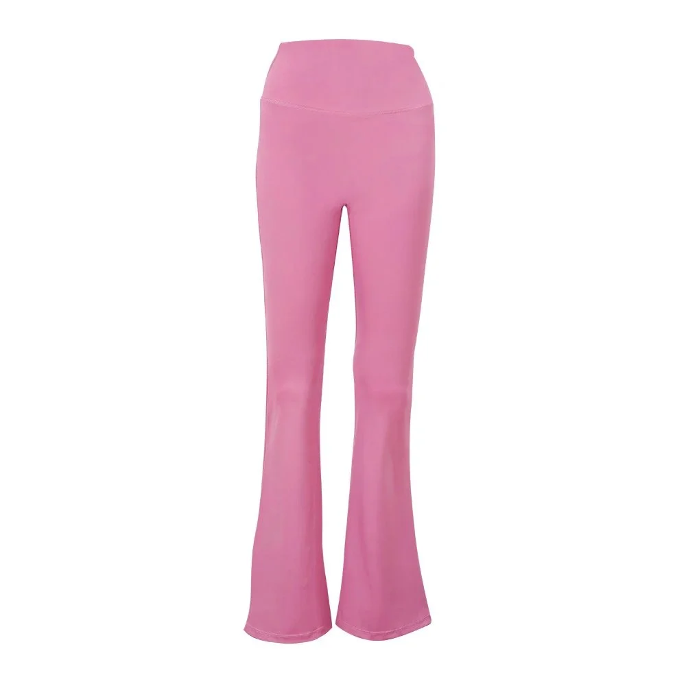 Other Unisex Original Velvet Pink Flare Pants Pink - 1