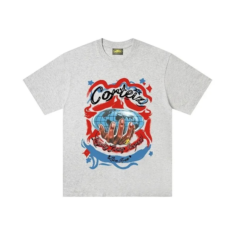 Corteiz Corteiz Live Free Graphic T-Shirt Grey Grey - 1