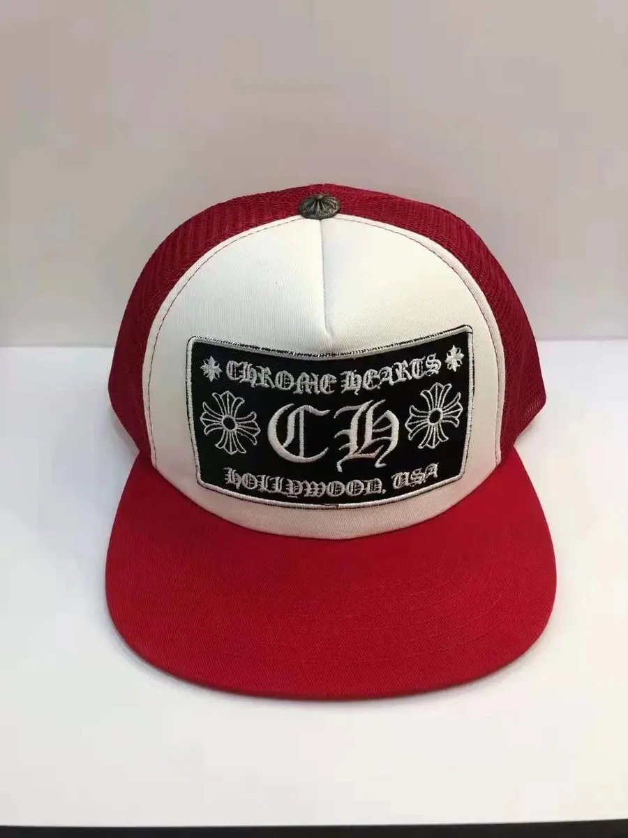 Chrome Hearts Chrome Hearts Hollywood USA Trucker Cap Red/White Red - 1