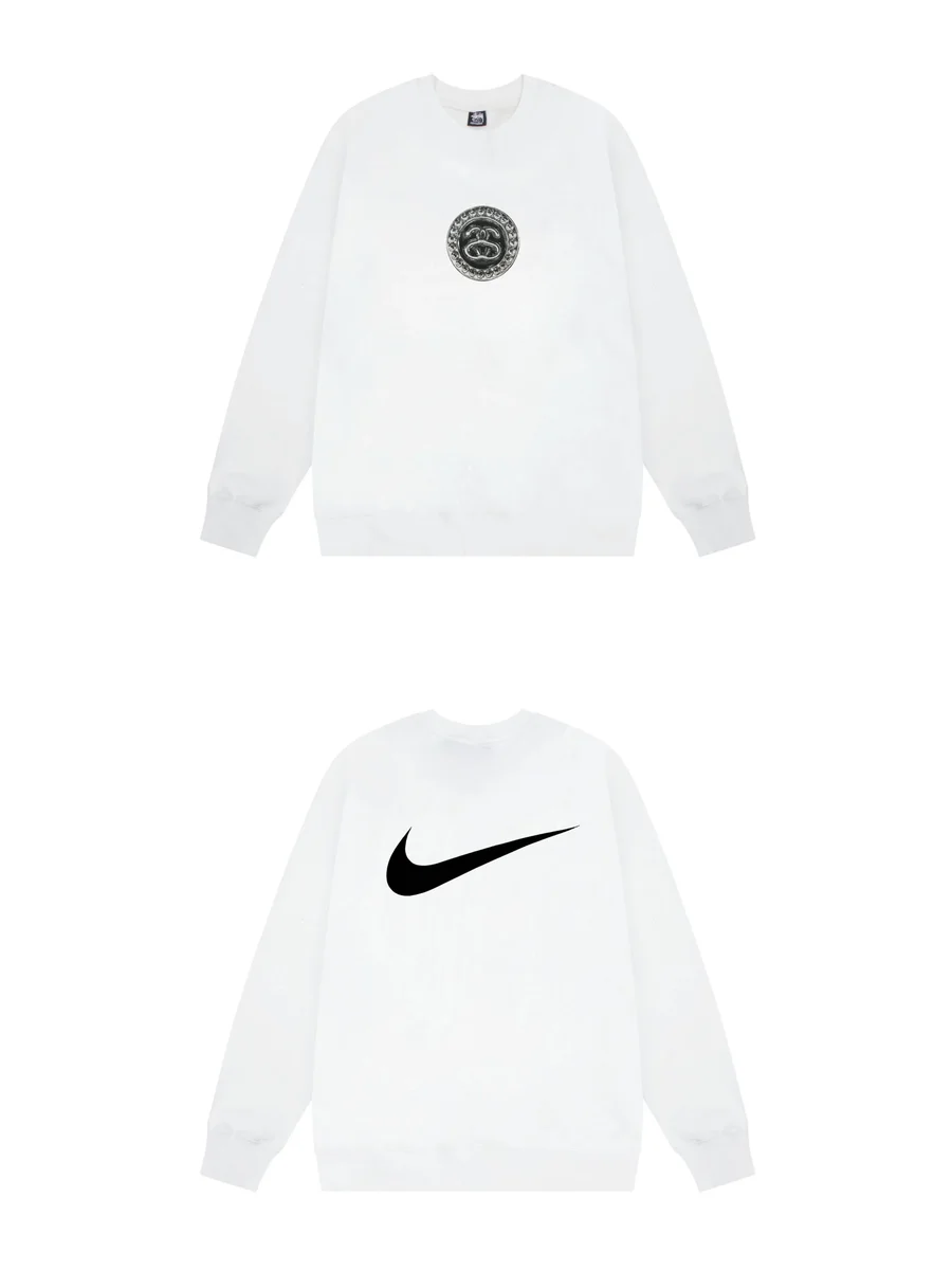 Nike Nike White Swoosh Crewneck Sweatshirt White - 1