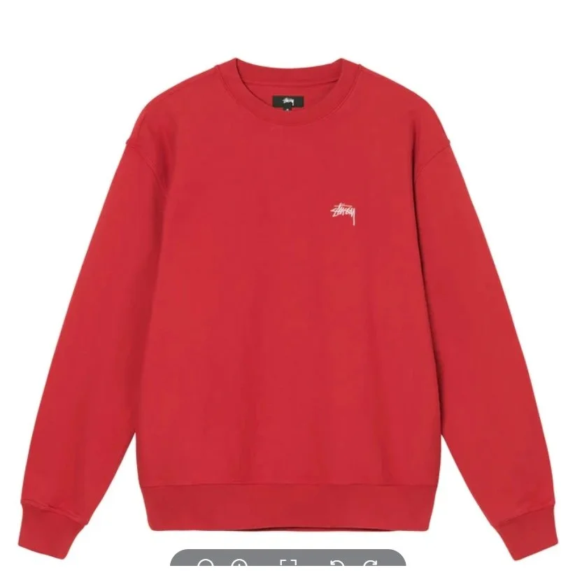 Stussy Stussy Stüssy Bear Crewneck Sweatshirt Red Red - 1