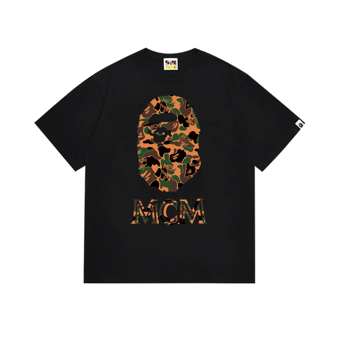 A Bathing Ape A Bathing Ape BAPE STA MCM Camo Black T-Shirt Black - 1