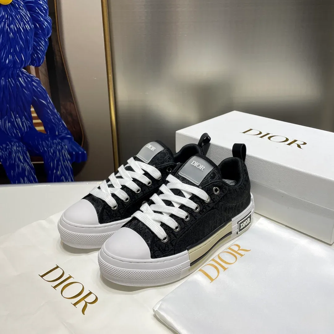 Dior Dior Lady Dior Black & White Sneakers Black - 1