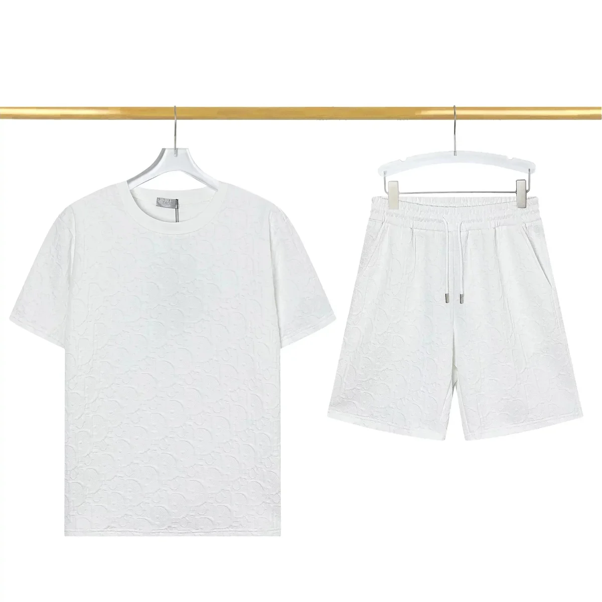 Other White CKTZ-003 White Embossed Logo Co-ord Set White - 1