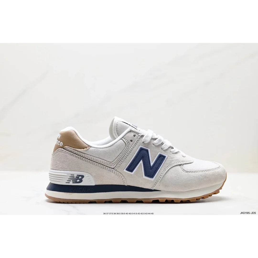 New Balance New Balance 574 Sail/University Red Sneakers White - 1