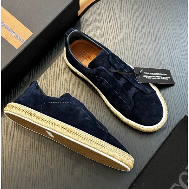 Other Navy Suede Espadrille Sneakers Navy - 1