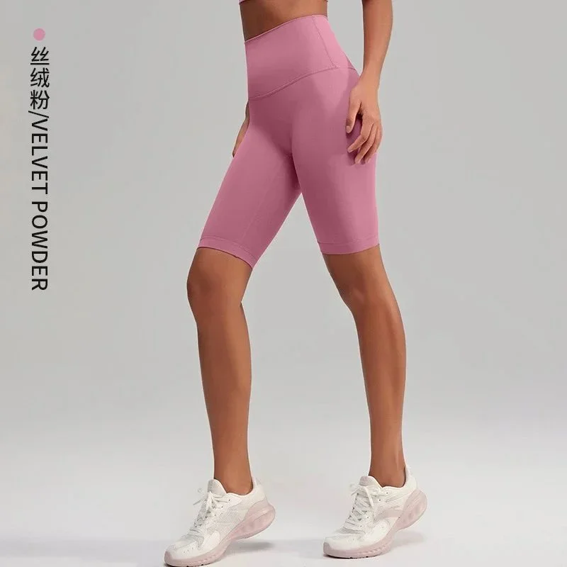 Other Velvet Powder Biker Shorts Velvet Pink Bottoms Pink - 1