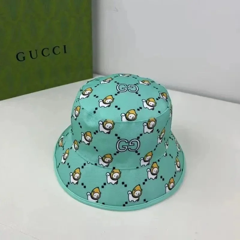 Gucci Gucci GG Print Bucket Hat Mint Green Green - 1