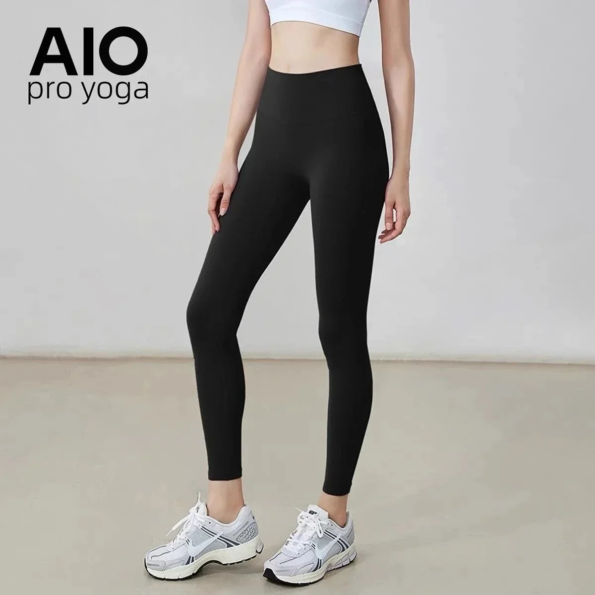 AIO pro yoga AIO pro yoga Black Solid Yoga Pants Black - 1