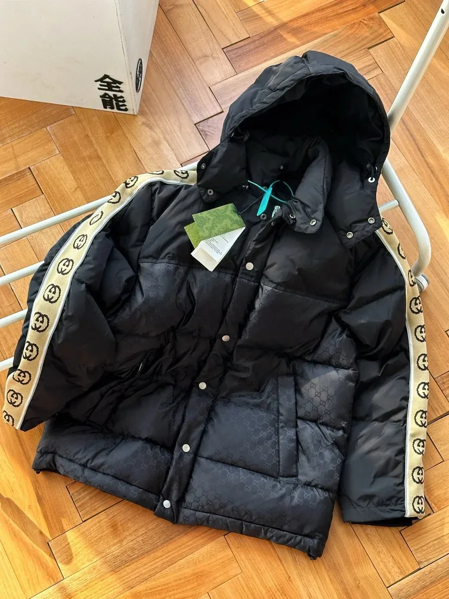 Gucci Gucci GG Supreme Black/Beige Puffer Jacket Black