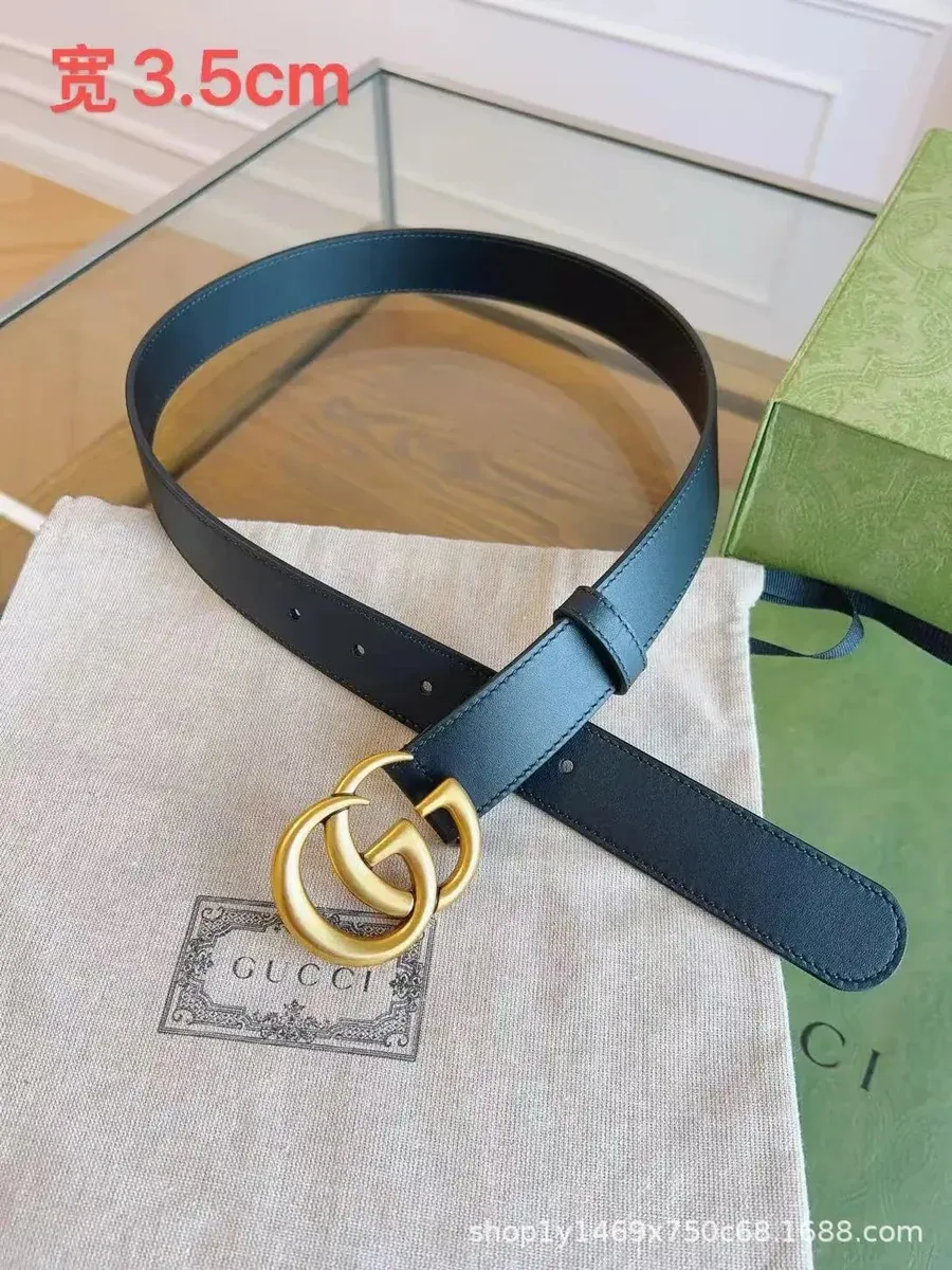 Gucci Gucci Interlocking G Navy/Gold Belt Navy