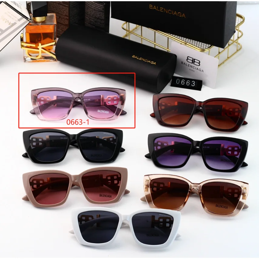 Balenciaga Balenciaga 0663-1 Purple Gradient Sunglasses Purple - 1