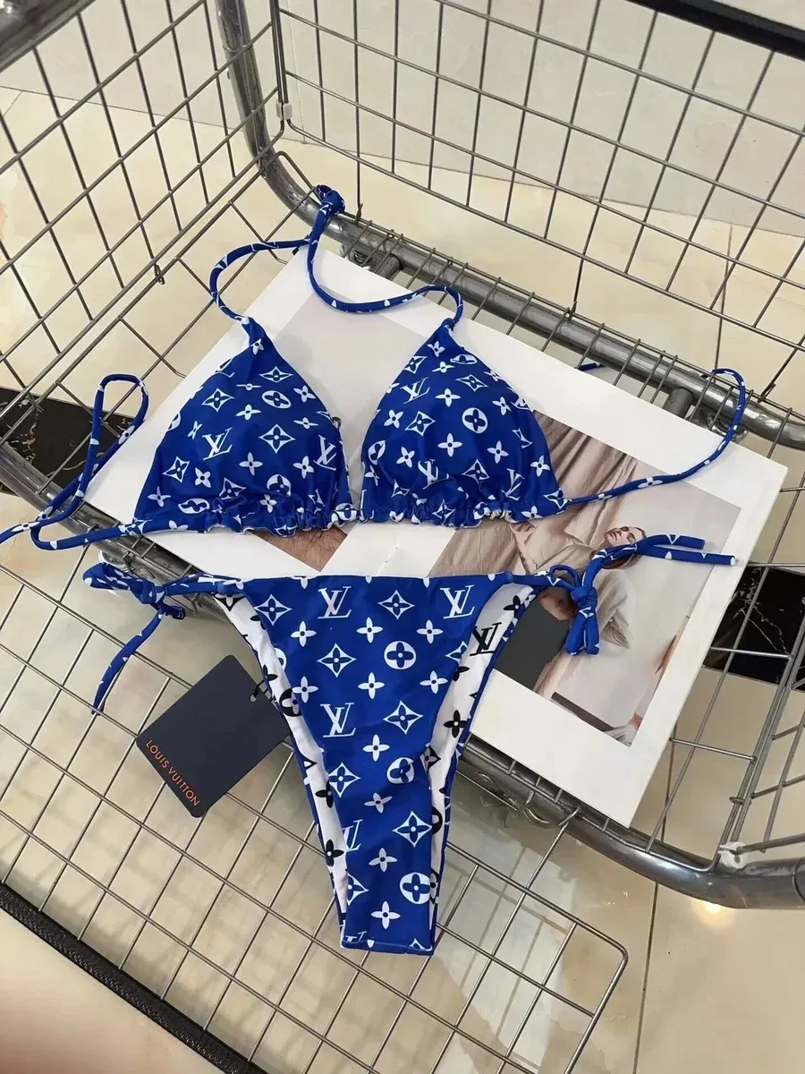 Louis Vuitton Louis Vuitton Monogram Blue/White Bikini Set Blue