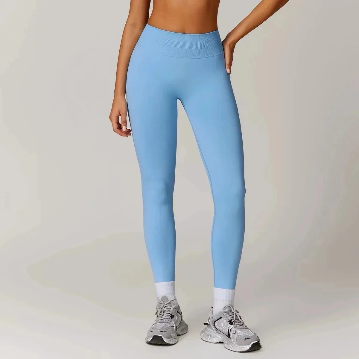 Other Sky Blue Leggings Fitness Pants Blue - 1