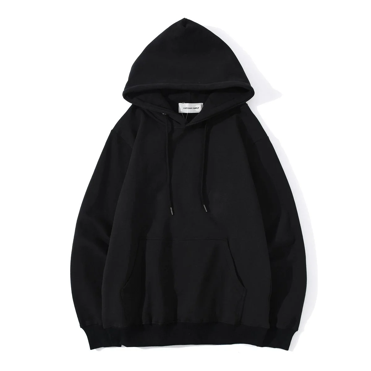 Other Classic Oversized Solid Black Hoodie Black - 1