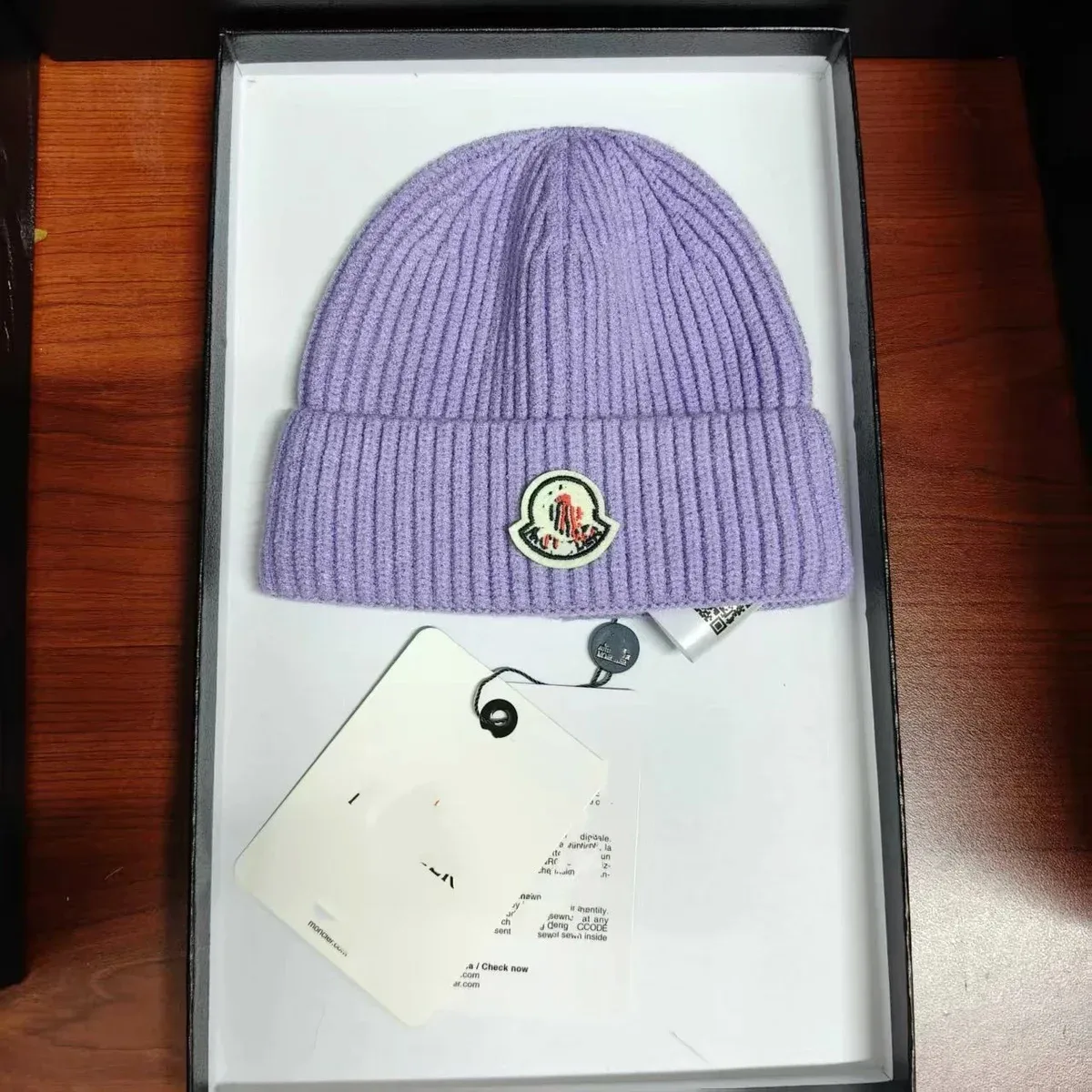 Moncler Moncler Purple Beanie Hat Purple